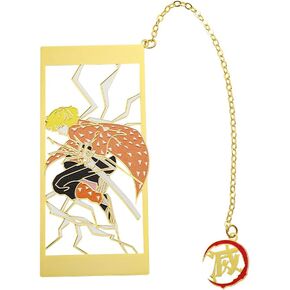 Demon Metal Bookmark Slayer Anime Kawaii Kamado Tanjirou, Agatsuma Zenitsu, Hashibira Inosuke Book Mark School Supplies Gifts for Men Women Scholar Teacher Readings Lovers (3PCS)