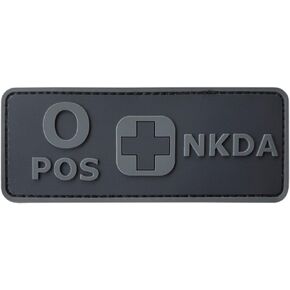 OPOS فصيلة الدم NKDA ACU مهزومة التكتيكية لا المخدرات الحساسية PVC المطاط 3D السحابة التصحيح