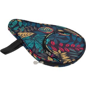 PATIKIL 12" x 8" Table Tennis Racket Case Cover, Table Tennis Racket Paddle Carry Bag with Ball Storage Pocket, Blue