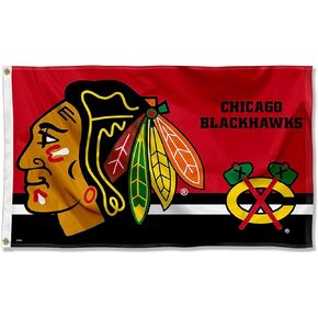 Chicago Blackhawks Logo Insignia 3x5 Feet Banner Flag