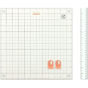 Bira Craft 12 X 12 inch Double-Sided All-in-ONE Steel Magnetic Platform, Magnetic Cutting Mat with Two Magnets and One Magnetic Ruler