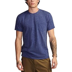 Lucky Brand Men's Linen Short Sleeve Pocket Crew Neck Tee