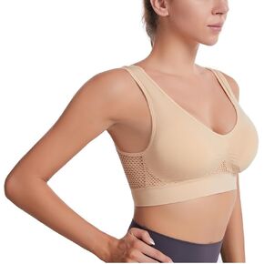 TSSPLUS Breathable Cool Liftup Air Bra, 2024 New Sports Bras for Women Large Size Breathable and Comfortable Mesh Bras