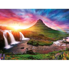 Buffalo Games - Buffalo Games - Iceland Sunset - 1500 Piece Jigsaw Puzzle for Adults Challenging Puzzle Perfect for Game Nights