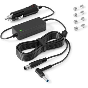 VHBW CAR Charger Replacement for HP Laptop CAR Charger 90W Compatible with HP 15 17 Spectre Pavilion Envy EliteBook X360 Touchsmart 15 13 M6 Stream 11 13 14 Chromebook 11 G4 G5 EE CAR Charger