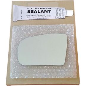 Mirror Glass Replacement + Silicone Adhesive for 2000-2003 Mercedes-Benz E320 Driver Side - Fits Auto Dimming Mirror Only (2000 2001 2002 2003 00 01 02 03)