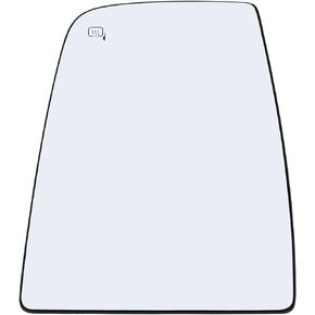 Driver Side Mirror Glass Assembly With Plastic Backing Plate Heated Compatible with 2015-2023 Ford Transit 150 250 350 HD, Towing Upper Style Mirrors