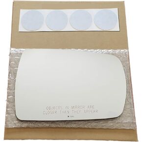 Mirror Glass Replacement + Adhesive Pads for 2006-2012 Kia Sedona Passenger Side (2006 2007 2008 2009 2010 2011 2012 06 07 08 09 10 11 12)