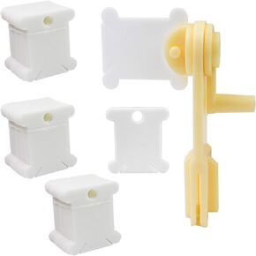 WeiMeet 230 Pieces Plastic Floss Bobbins with Floss Winder for Embroidery Floss Organizer Cross-Stitch Thread Holder