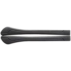 Silicone Rubber Rectangle Hole Anti-Slip Ear Sock Pieces Tube Wire Temple Sleeves for Glass Sunglass Frames TT008 (Black - 2 Pairs)