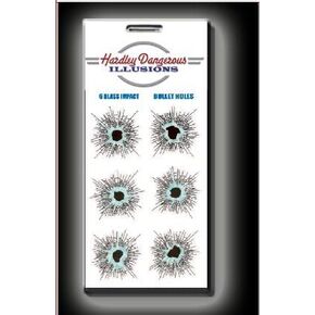 Hardley Dangerous Illusions Glass Bullet Hole Stickers