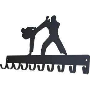 Karate Sparring Sports Medal Hanger Display - 14.5 inches with 10 Hooks - Made in The USA