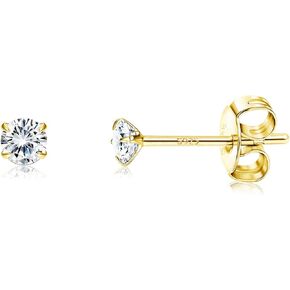 20G Sterling Silver Small Stud Earrings for Women Men, Gold Silver Earrings CZ Helix Cartilage Piercing Earrings Studs 2-5mm