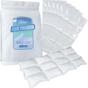أوراق عبوات ثلج قابلة لإعادة الاستخدام للمبردات - صفائح ثلج مرنة بطانيات ثلج مبردة - عبوات ثلج لفريزر حقيبة الغداء - صفائح مكعبات حصيرة الثلج تحافظ على الطعام الطازج والمشروبات الباردة - حجم كبير قابل للقطع 6 عبوات in Kuwait