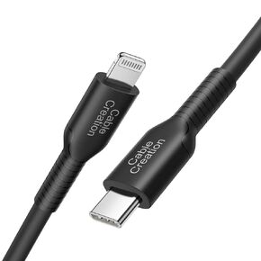 CableCreation iPhone Charger Cable 6FT/1.8M,[MFi Certified] Apple USB C to Lightning Cable, PD Fast Charging, Type C Charging Cord for iPhone14, 13, 12, 11. X, XS, 8, AirPods Pro, Black.