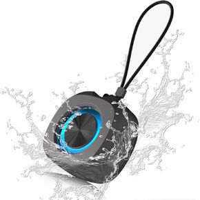 Portable Bluetooth Speakers, Small Wireless Speaker with Loud Stereo Sound, Deep Bass, IPX5 Waterproof, Bluetooth 5.3, Dual Pairing, RGB Lights, Built-in Mic, Long Playtime for Home, Outdoor, Party