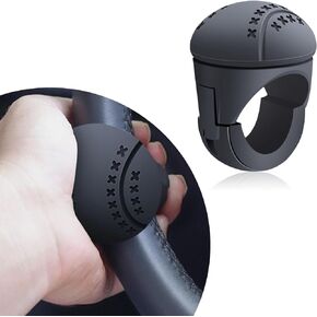 1 PC Car Steering Wheel Booster, Bearing-type Anti-slip Silicone Steering Wheel Knob, One-hand Turning Auxiliary Labor-saving Steering Tool, Universal Portable Accessories for Cars (Black)
