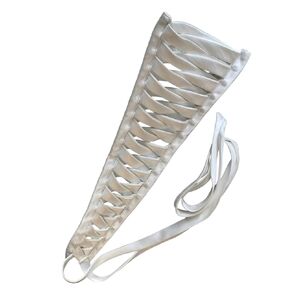 Women Corset Back Zipper Replacement Kit, Satin Ribbon Satin Loops for Wedding Gown Zipper Replacement. (off white)