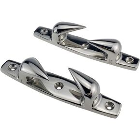 keehui Heavy Dudy Marine Grade 316 Stainless 2PCS of Right and Left 3 Holes 4-1/2"(119mm) or 6"(152mm) Boat Angled Bow Chocks Yacht Deck Dock Mooring Rope Cleat Chock