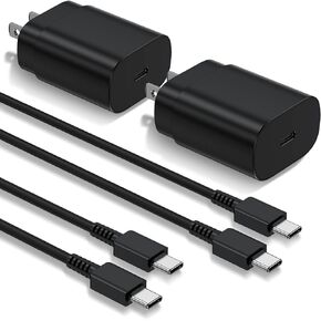 for Samsung s21 s22 USB C Charger, 25W Super Fast Phone Charger Type C Wall Charger with 10ft USBC to USBC Fast Charging Cable for Samsung Galaxy S22 Ultra/S22+/S21/S21 Ultra/S21+/S20/Note 10/20