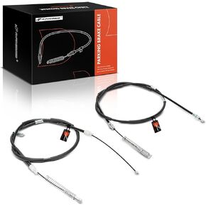 A-Premium Rear Driver and Passenger Side Parking Brake Cable Assembly Compatible with Chevrolet and GMC Models: Silverado 1500 2004-2005, 2500 HD 2003-2004, Sierra 1500 2004-2006, 2500 HD, 2-PC Set