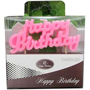 Pink Happy Birthday Letter Candle for Cake,Alphabet Birthday Candle for 1 2 3 4 5 6 7 8 9 10 Years Old Party Cake,1st 2rd 3nd 4th 5th 6th 7th 8th 9th 10th Cake Topper (Pink)