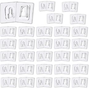 30 زوجًا من خطافات الحائط اللاصقة مزدوجة الجوانب، خطافات ذاتية اللصق شفافة، خطافات لاصقة مقاومة للماء للمطبخ والحمام والمكتب in Kuwait