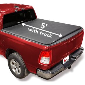 LEER FOLDITUP | Fits 2020-2024 Jeep Gladiator with 5' Bed w/Track | Soft Tri-Fold Truck Bed Tonneau Cover | Easy Install | 4F319