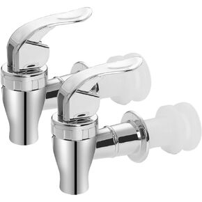 Spigot for Beverage Dispenser, 2 Pack Gold Spout for Drink Dispenser, Push Style Faucet for Beverage Dispenser Spigot Replacement Glass Water Dispenser Spout