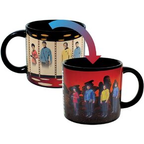 Unemployed Philosophers Guild Star Trek Transporter Heat Transforming Mug - Hot Coffee Beams Down Kirk, Spock, McCoy, and Uhura, Comes in Fun Box,14oz