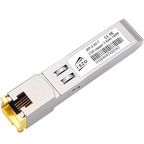 SFP-2.5G-RJ45,2500M Rate, SFP to RJ45 Optical Module, Plug and Play, 2.5Gbase-T /1000base-T/ 100base-T on Line Port, Transmission Distance: 100m, Compatible with TPLINK Banana-Pi Switch Router