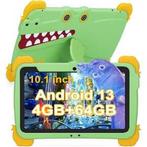 C idea 2024 Android 13 Kids Tablet,10.1 inchTablet for Kids,Children Tablet 4GB RAM+64GB ROM(1TB TF), FHD IPS Screen,Pre-intalled IWAWA,6000mAh Battery,5G WiFi|Great Gift for Toddler(Blue)