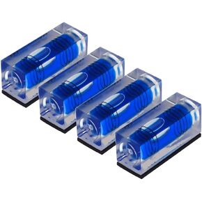 High precision mini level bubble, mini level bubble, three line level ball, level ruler, household level magnetic 4PCS (40X17.5X15mm blue magnetic)