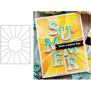 Sun Shining Frame Metal Die Cuts,Sunshine Background Cutting Dies Cut Stencils for DIY Scrapbooking Photo Decorative Embossing Paper Dies for Scrapbooking Card Making