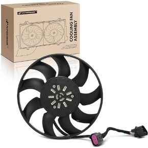 A-Premium Front Right Engine Radiator Cooling Fan Assembly with Brushless Motor Compatible with Select Volkswagen Models - Atlas 2018-2023, Atlas Cross Sport 2020-2023 - Replace# 3QF959455C, 3QF959455
