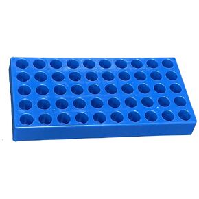 MUHWA Vial Racks for 4ml Vials, 50 Holes Sample Bottles Rack, Φ16mm, Pack of One