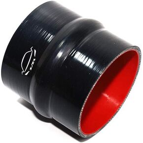LTI Universal (114mm) 4.5" ID Straight Hump Coupler Silicone Hose 4-Ply Reinforced High Performance 102mm Length (4.5" BLACK)