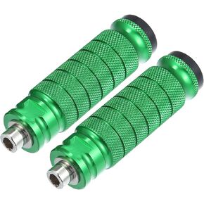 X AUTOHAUX 1 Pair Aluminum Alloy Rear Foot Pegs Footrests Universal Green for BMX MTB Bike Bicycle Fit 1/4 Inch Axles
