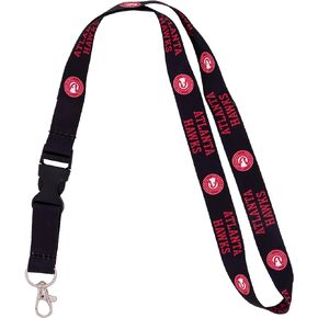 سلسلة مفاتيح Desert Cactus Atlanta Hawks Lanyard قابلة للفصل NBA الانفصالية المفاجئة بإبزيم الرابطة الوطنية لكرة السلة ومفاتيح السيارة وحامل شارة الهوية (الحبل 2)