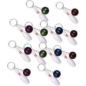 Kisangel 12Pcs Bowling Keychain Bowling Key Chain Bowling Ball Pendant Sports Fan Gift Lovely Hanging Keychains