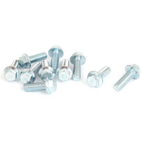 uxcell M10x30mm Grade 8.8 Metric Hex Flange Screws Bolts 10pcs