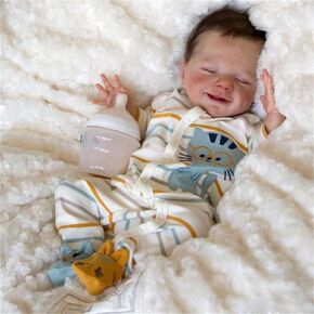 Reborn 18 Inch Cute Boy Realistic Baby Doll Silicone Full Body Birthday Set for Child Birthday Gifts