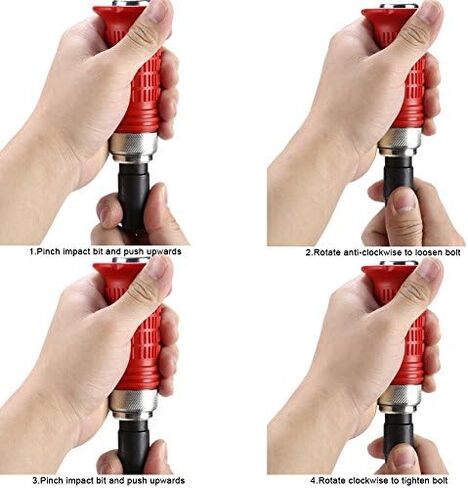 7PCs/Set Impact Screwdriver Set Chrome-Vanadium Steel Fastener Drive Set For Drilling Wood, Steel, Concrete&Plastic DIY Drilling in Saudi Arabia