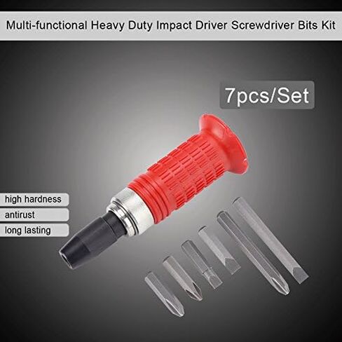 7PCs/Set Impact Screwdriver Set Chrome-Vanadium Steel Fastener Drive Set For Drilling Wood, Steel, Concrete&Plastic DIY Drilling in Saudi Arabia