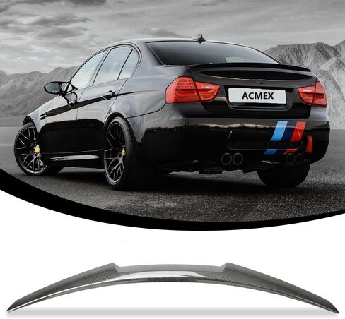 Rear Spoiler Wing Compatible with 2006-2011 E90 3 Series 323i 325i 328i 328i xDrive 330xi 335i & 2008-2012 E90 M3 Sedan 4-Door Carbon Fiber Style Rear Trunk M4 Style Spoiler Wing in Saudi Arabia