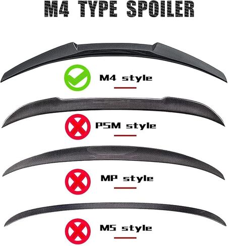 Rear Spoiler Wing Compatible with 2006-2011 E90 3 Series 323i 325i 328i 328i xDrive 330xi 335i & 2008-2012 E90 M3 Sedan 4-Door Carbon Fiber Style Rear Trunk M4 Style Spoiler Wing in Saudi Arabia