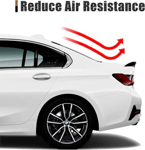 Rear Spoiler Wing Compatible with 2006-2011 E90 3 Series 323i 325i 328i 328i xDrive 330xi 335i & 2008-2012 E90 M3 Sedan 4-Door Carbon Fiber Style Rear Trunk M4 Style Spoiler Wing in Saudi Arabia