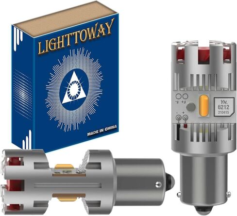 2PCS 1156 LED Bulb 4500LM 3570S Chips No Hyper Flash Error Free Super Bright P21W BA15S 3497 7506 LED Bulbs With Fans For Car Turn Signal Light,Back Up Light,Tail Lights (Amber) in Saudi Arabia