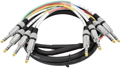12 Channel 1/4" TRS Snake Cable - 5 Feet Long - Serviceable Ends - Pro Audio Effects Snake for Live Live, Recording, Studios, and Gigs - Patch, Amp, Mixer, Audio Interface 5' in Saudi Arabia