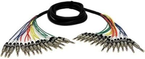 12 Channel 1/4" TRS Snake Cable - 5 Feet Long - Serviceable Ends - Pro Audio Effects Snake for Live Live, Recording, Studios, and Gigs - Patch, Amp, Mixer, Audio Interface 5' in Saudi Arabia